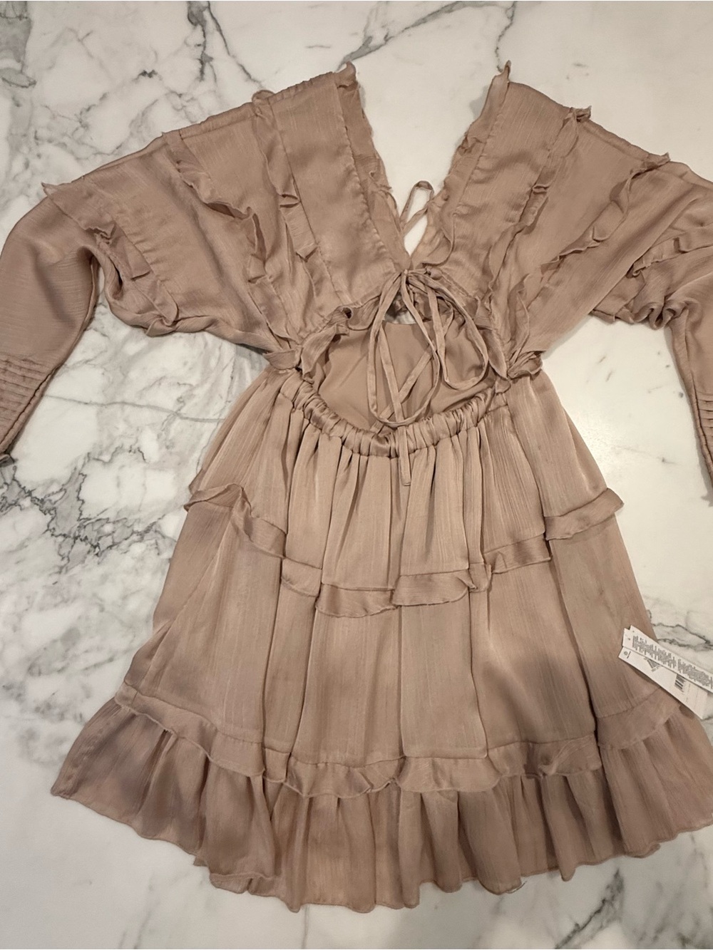 ASOS Dusty Rose Ruffled Mini Dress